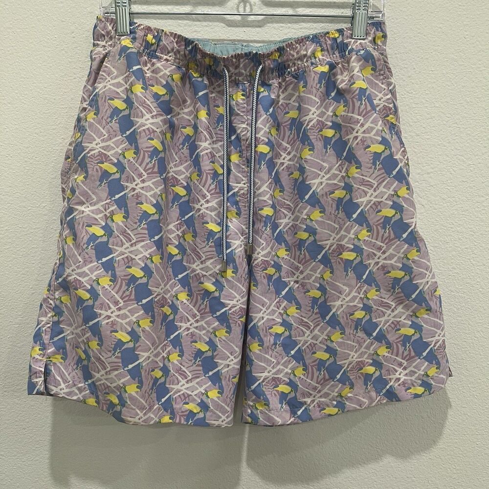 Peter Millar Seaside Collection Men’s Swim Shorts Trunks Toucan Tango Sz Small